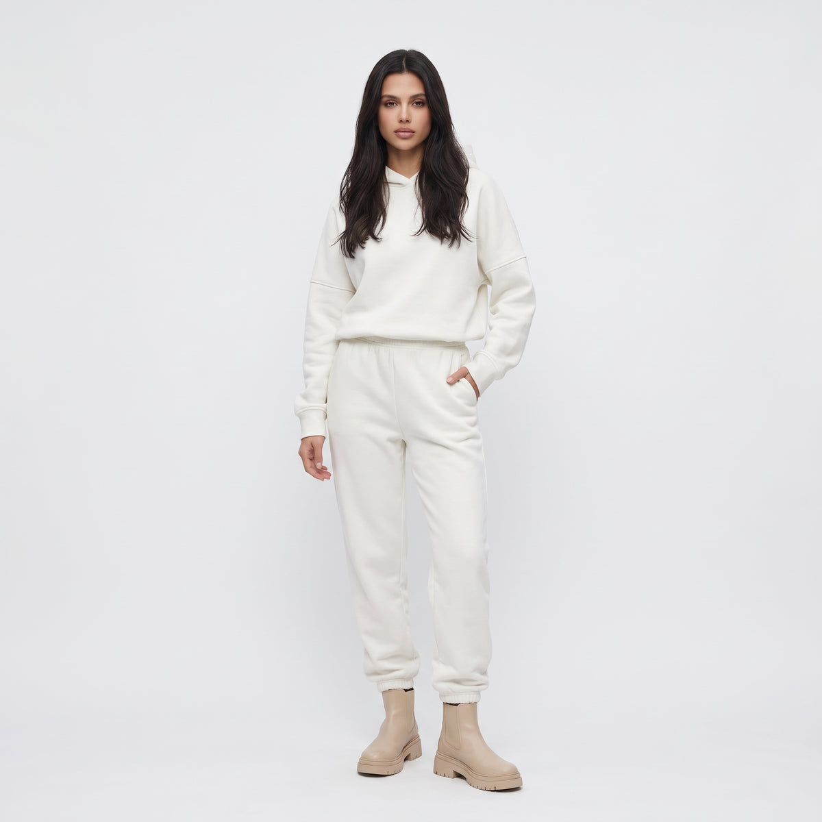 ESSENTIELLE | CONJUNTO DE SUDADERA CON CAPUCHA Y JOGGER