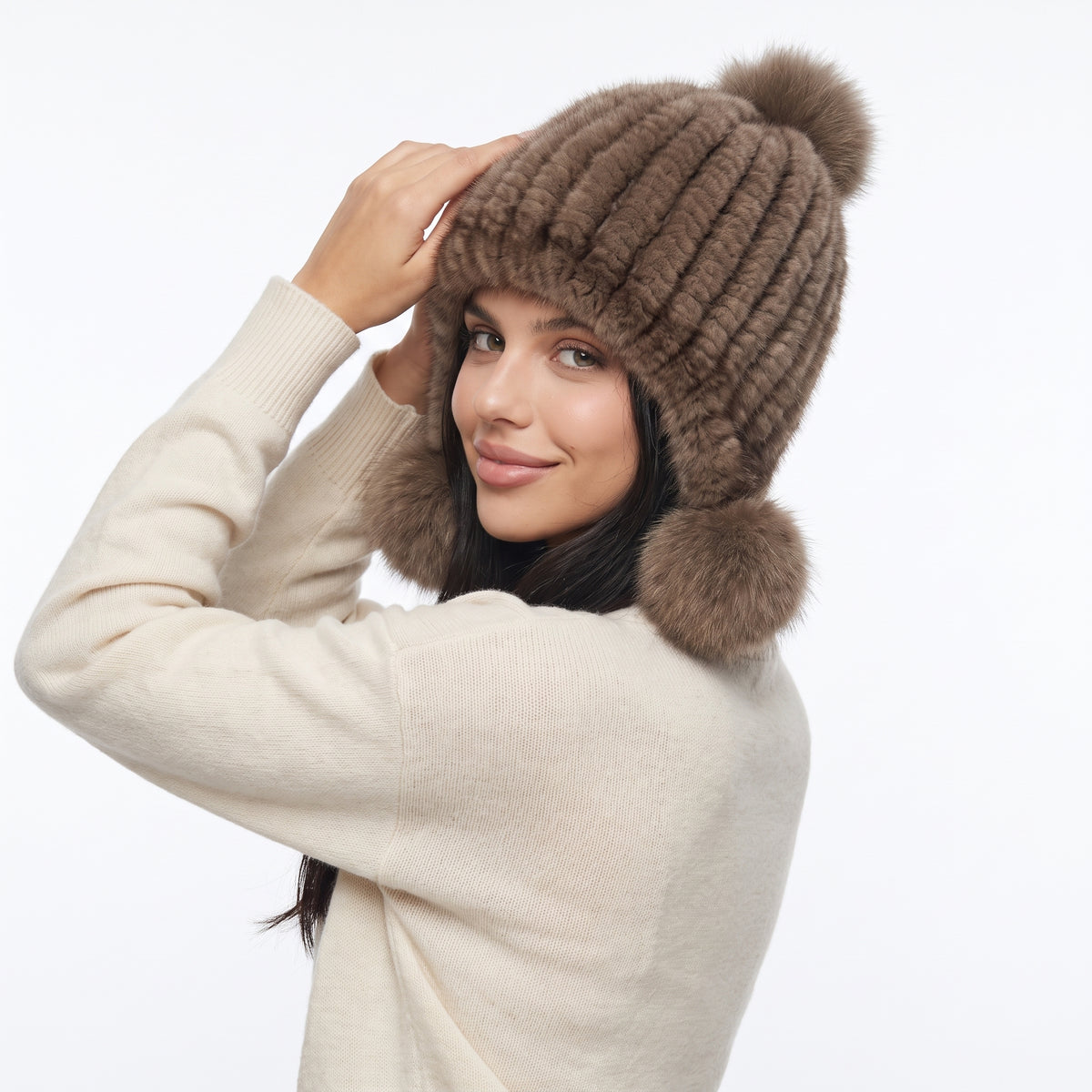 SCINTILLELLE | GORRO DE PIEL SINTETICA