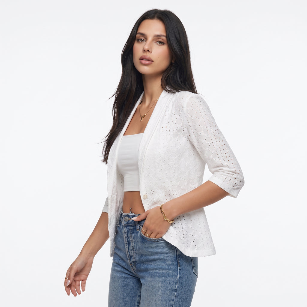 OEILLETINE | BLAZER CON CALADO