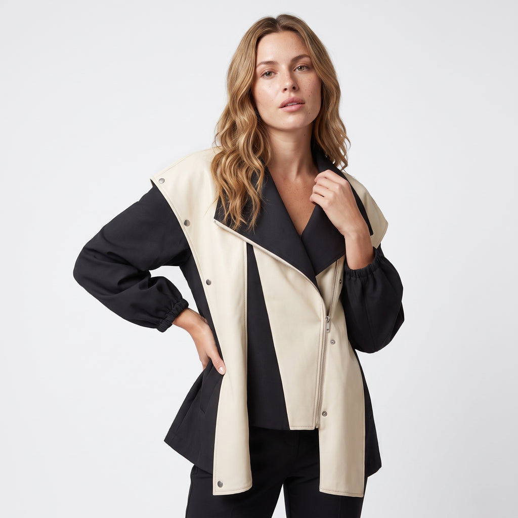 SIDONIE | CHAQUETA  CON CUELLO DOBLADO
