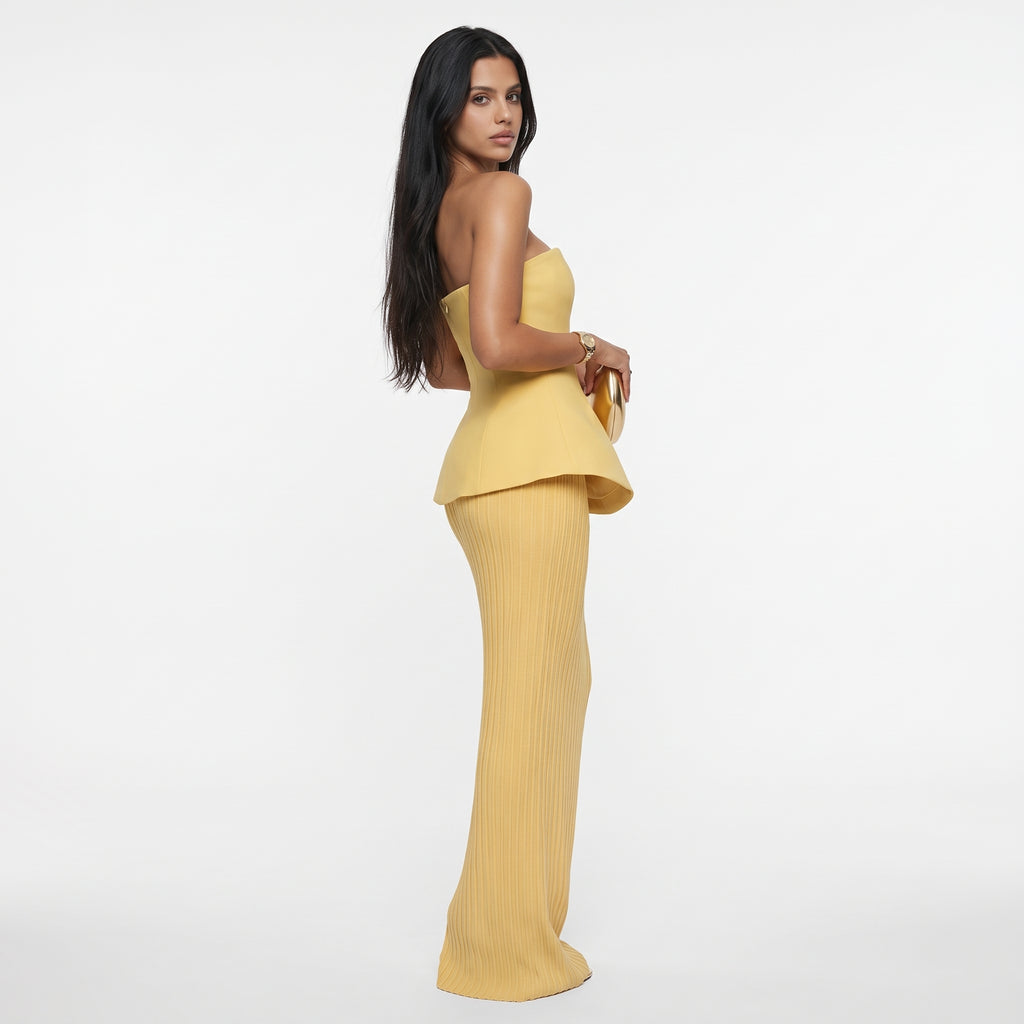ANOUCHKA | CONJUNTO DE DOS PIEZAS PLISADO SIN TIRANTES