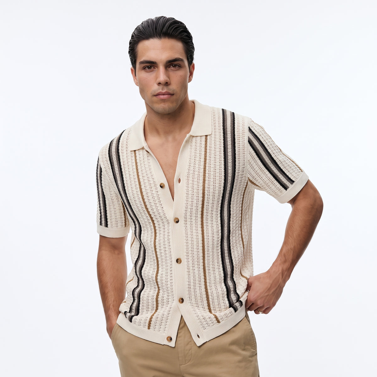CALANQUE | CAMISA DE PUNTO CON BOTONES