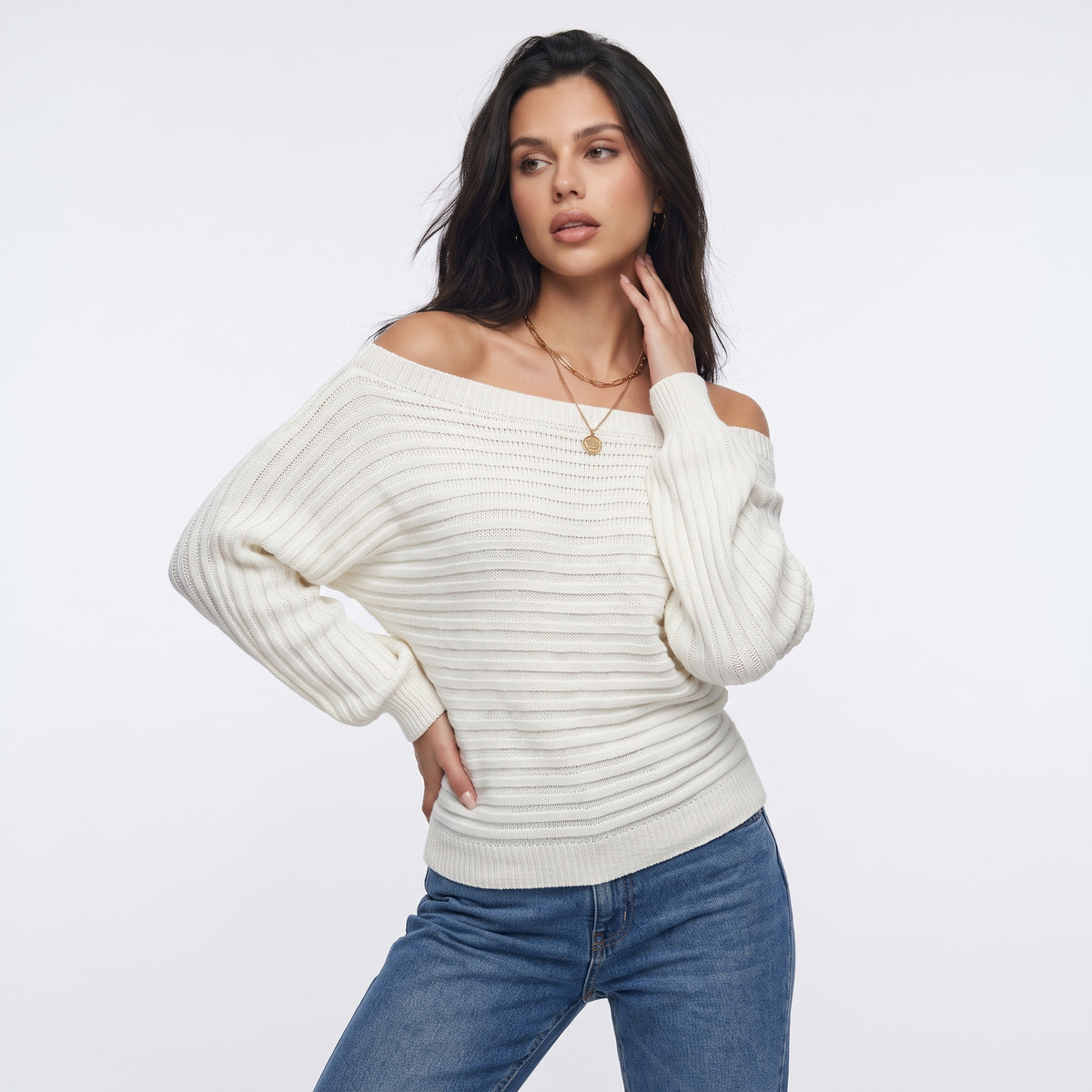 EPAULINE | SUETER OFF-SHOULDER