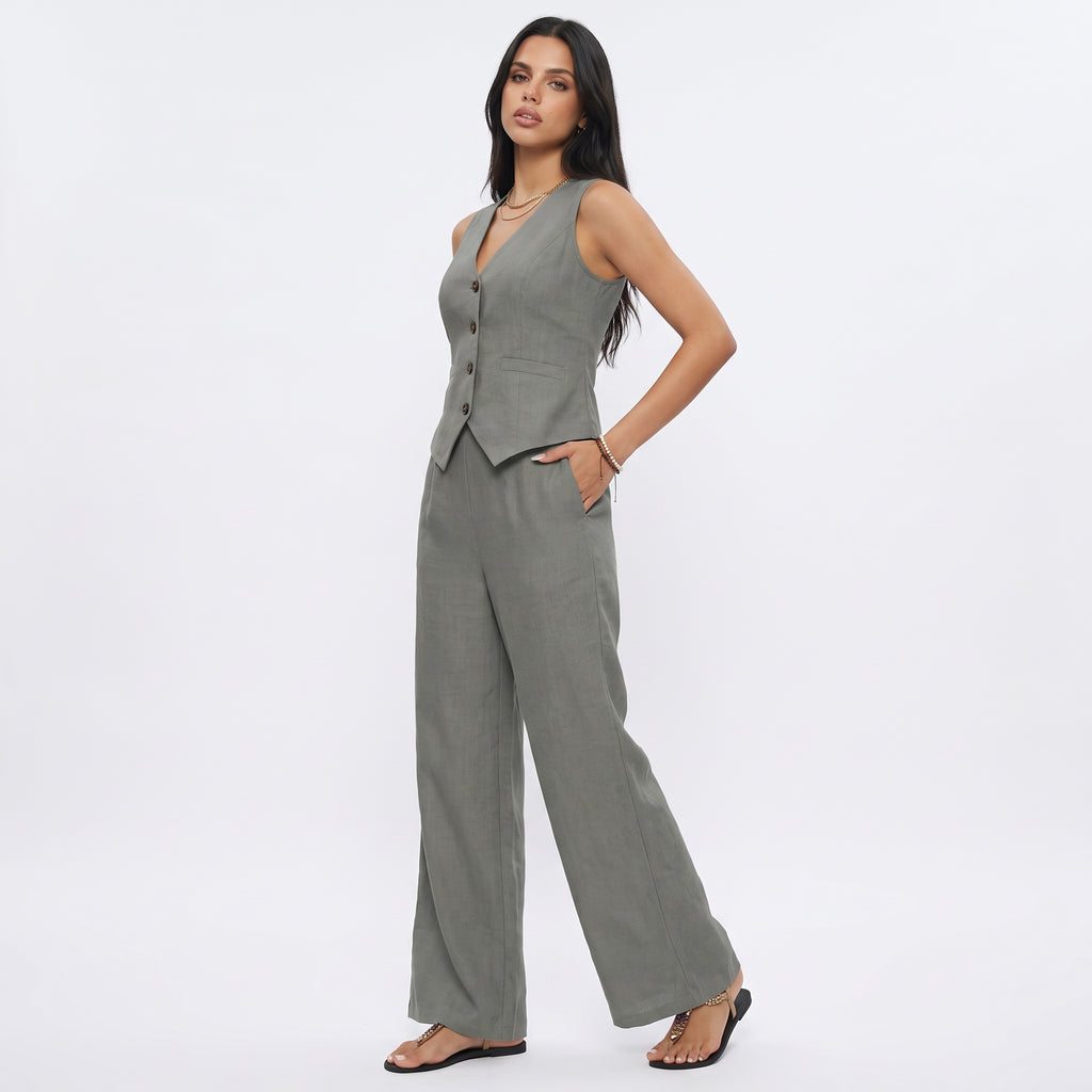 MAXENCE | CONJUNTO CHALECO + PANTALON DE REGALO