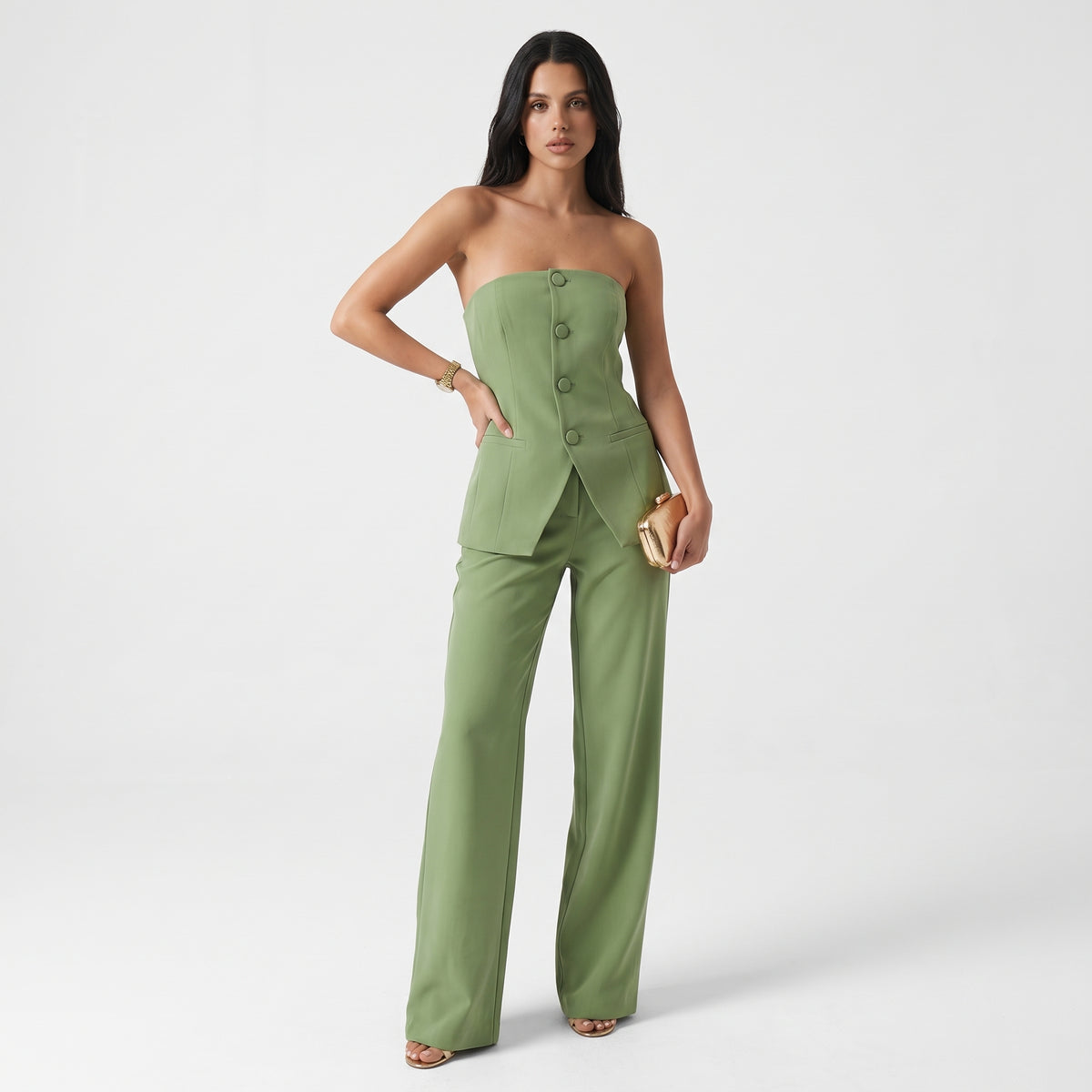 CLEMENTINE | CONJUNTO DE TOP TUBO Y PANTALON
