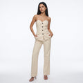 ISALINE | CONJUNTO SIN MANGAS Y PIERNA ANCHA
