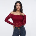 MOUSSELINE | BLUSA OFF-SHOULDER TRANSPARENTE