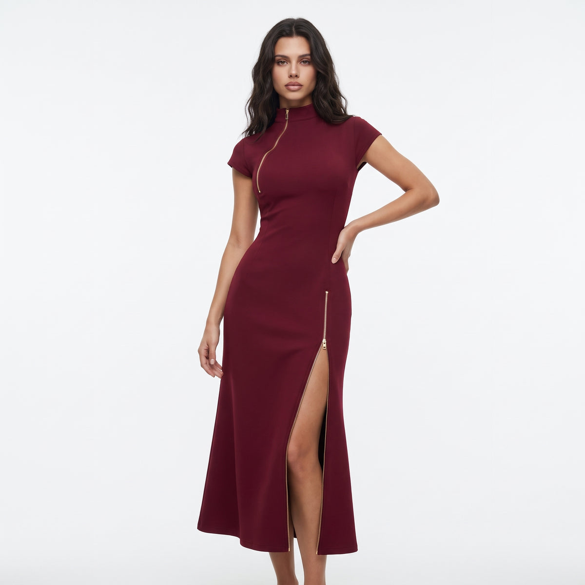 ZIPPOLINE | VESTIDO MIDI CON CREMALLERA