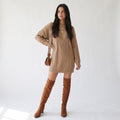 ENTRELACINE | VESTIDO SUETER DE PUNTO TRENZADO