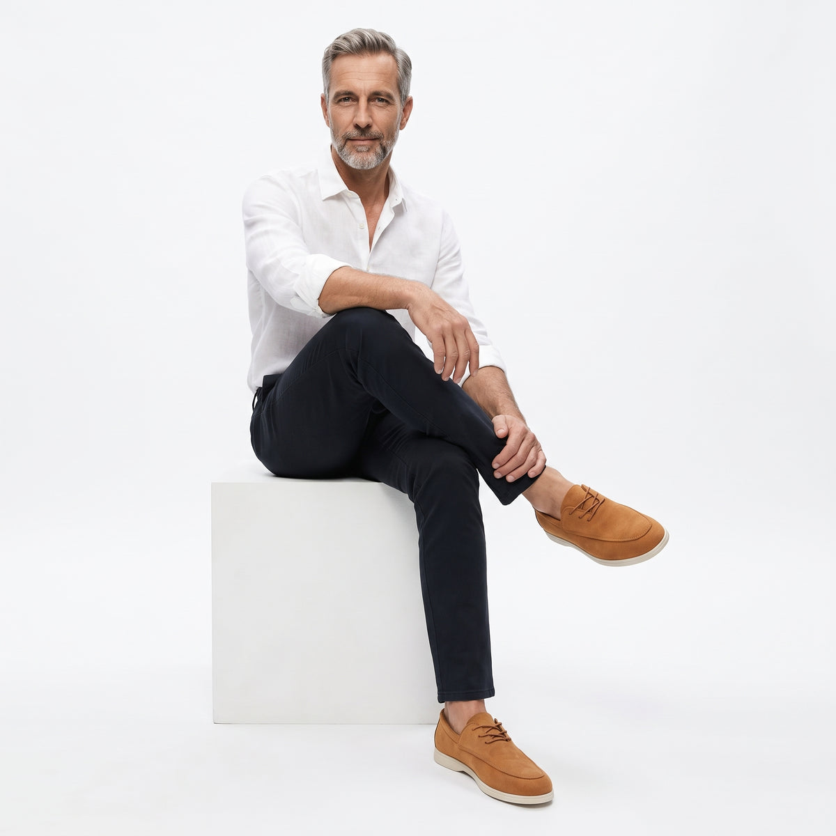 SAUVELIN | MOCASIN DE ANTE CON CORDONES