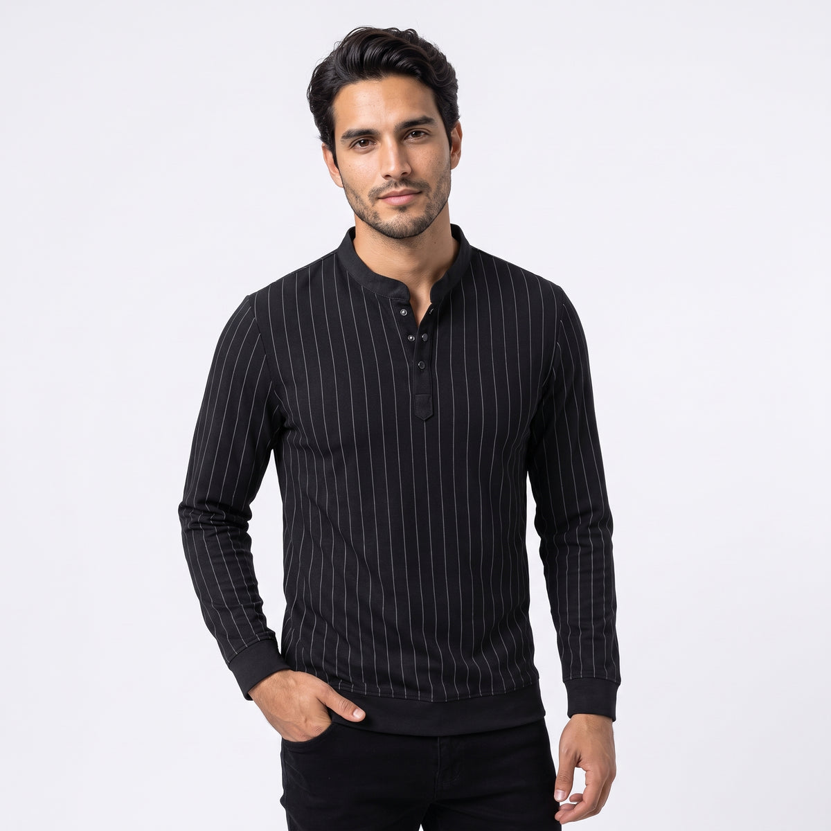 TALLEYRAND | CAMISA DE RAYA DIPLOMATICA CON CUELLO MAO