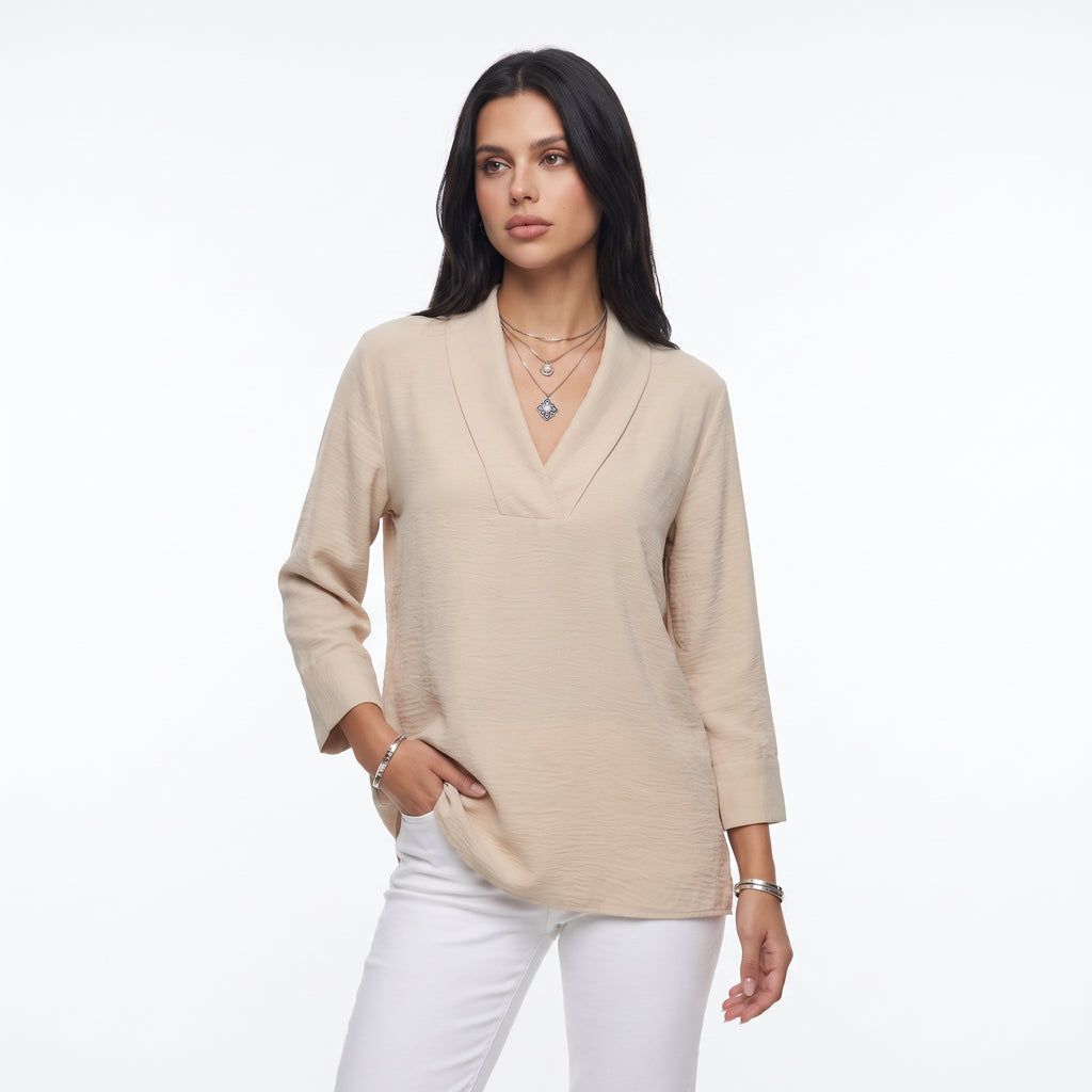 CHALINE | BLUSA CON CUELLO CHAL