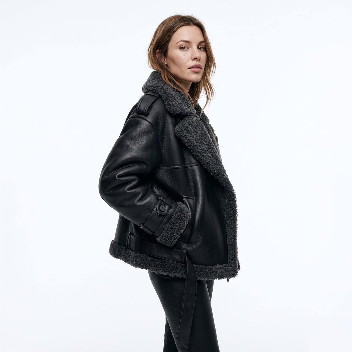 CÉCILE | ABRIGO DE PIEL DE OVEJA