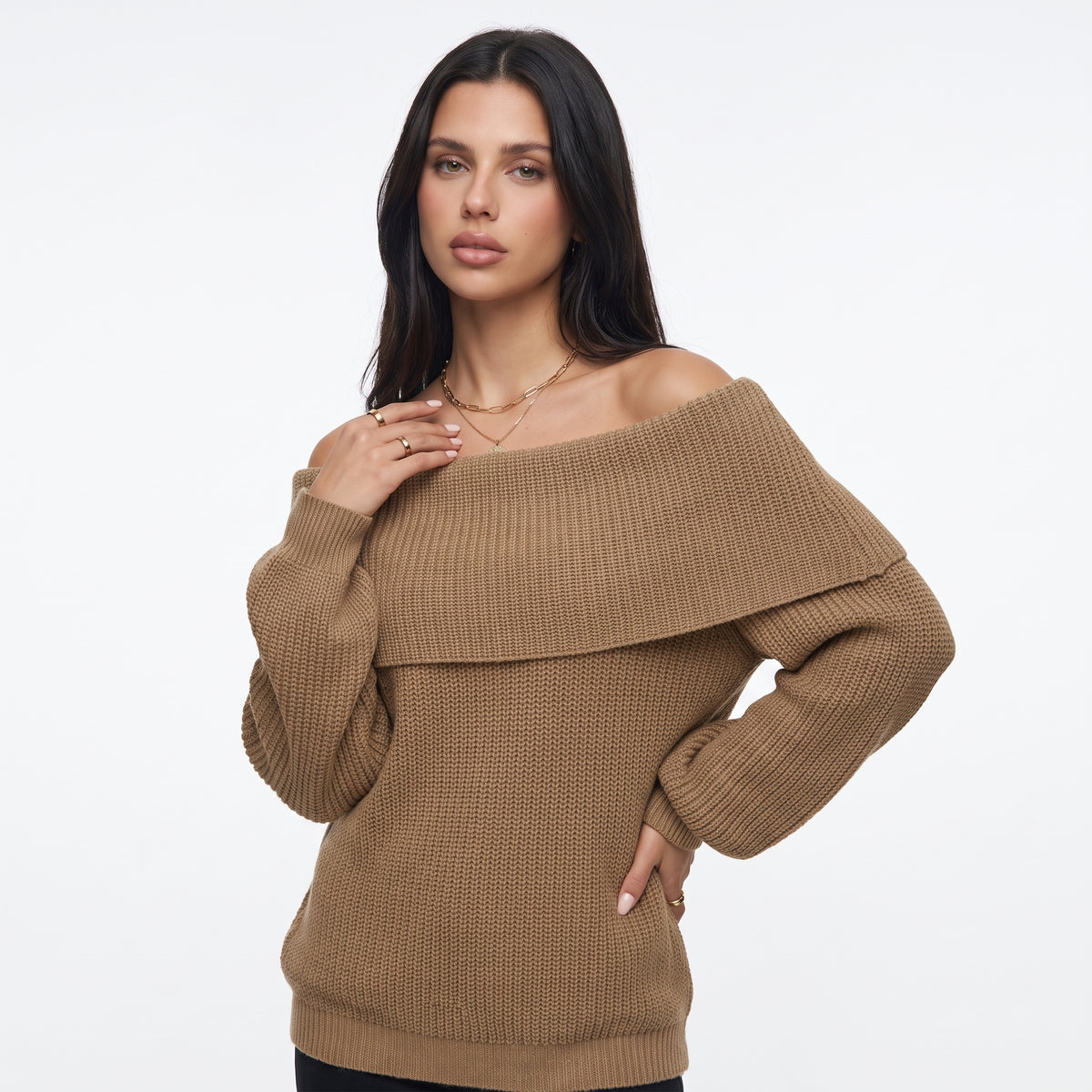 BARDOTINE | PULLOVER DE PUNTO OFF-SHOULDER