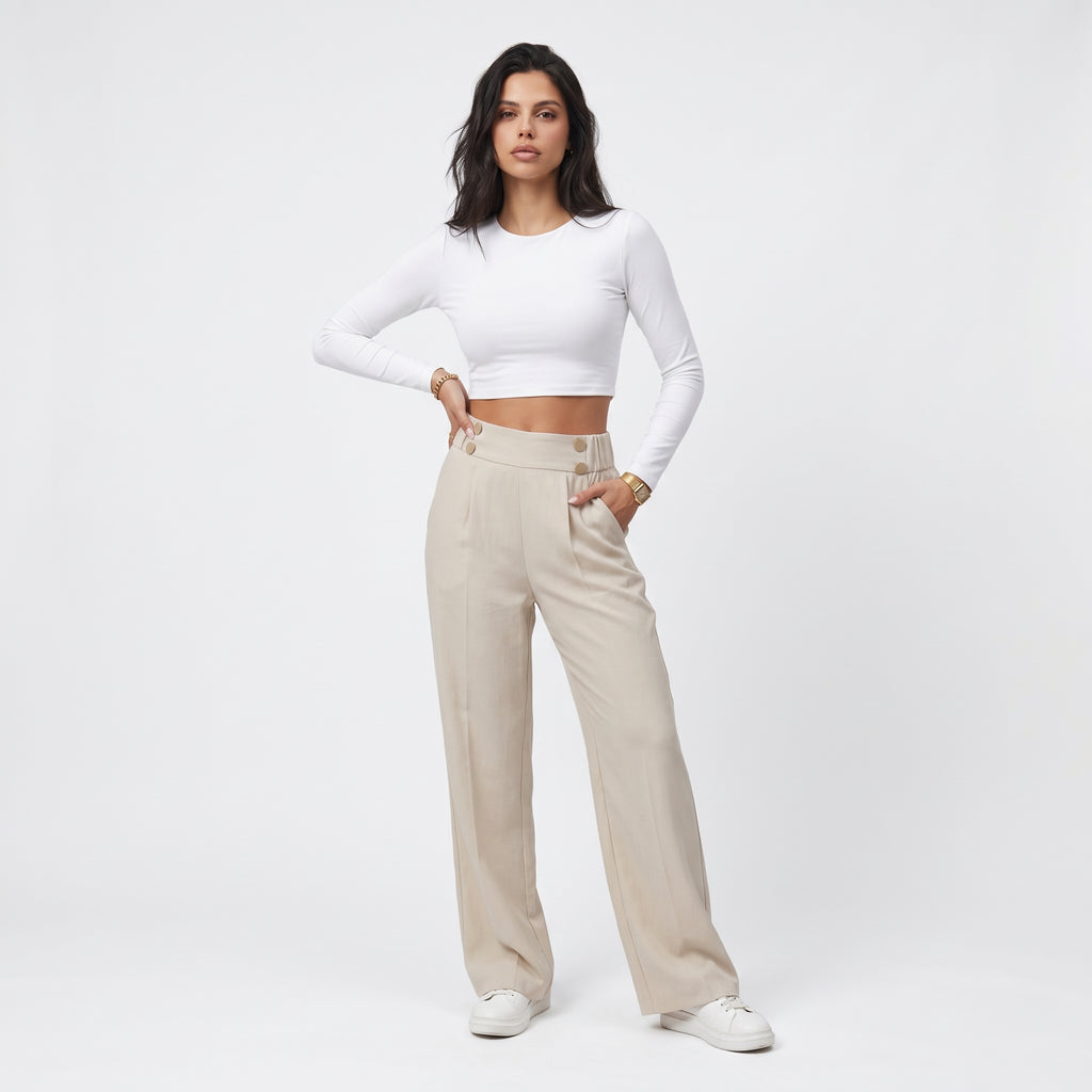 TAILLEBOUTON | PANTALON CON BOTONES EN LA CINTURA