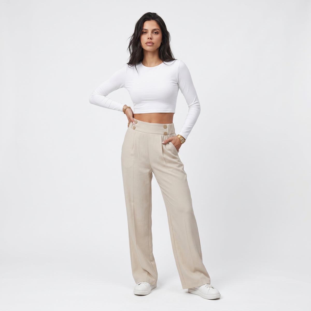 TAILLEBOUTON | PANTALON CON BOTONES EN LA CINTURA
