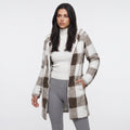 CARREAUPOLAIRE | CHAQUETA SHERPA A CUADROS CON CAPUCHA