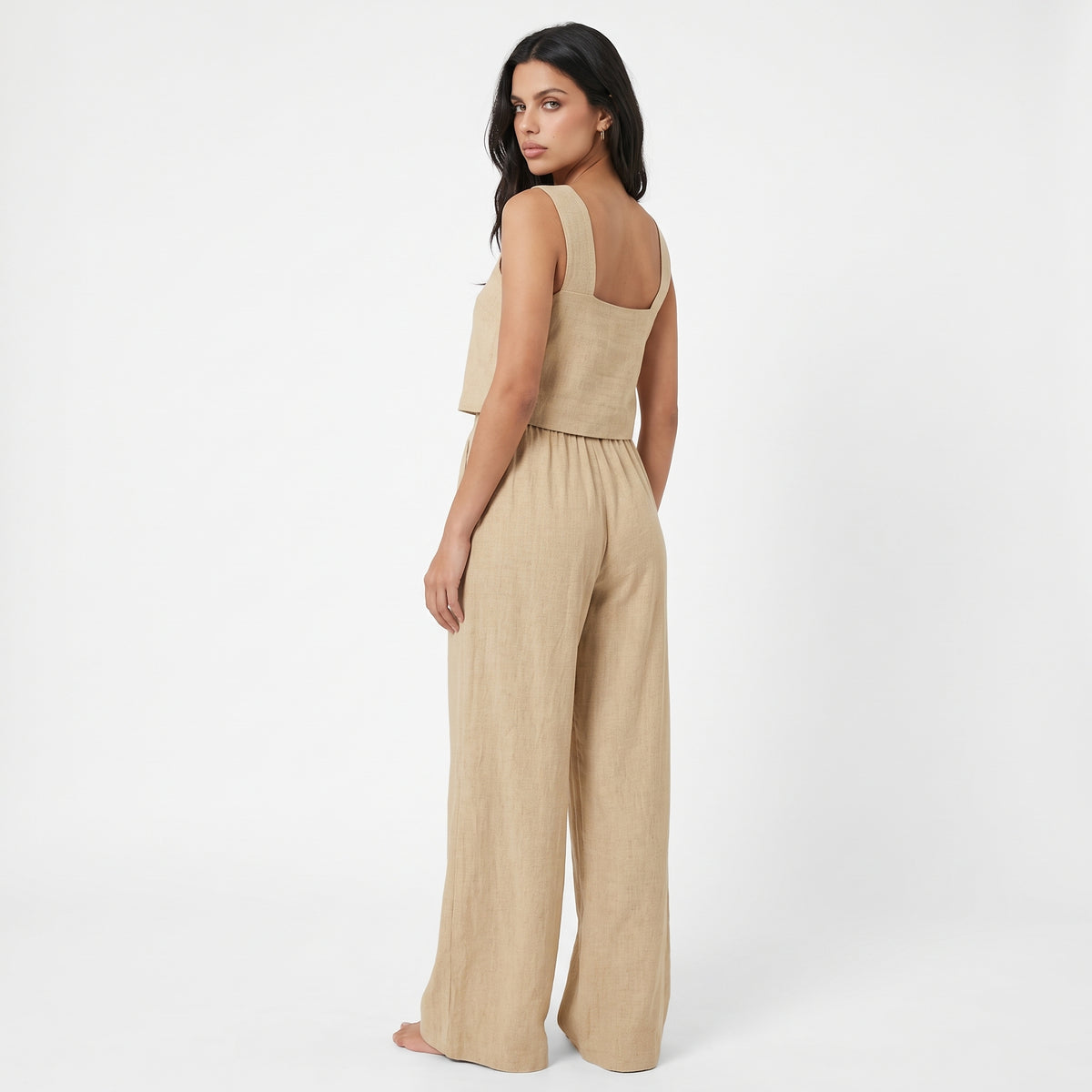 AUDRINE | CONJUNTO DE LINO CON BLUSA  Y PANTALON