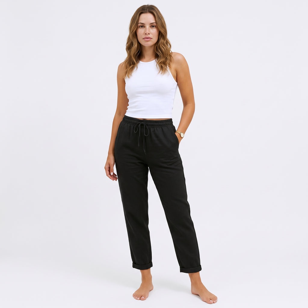 AZALEE | PANTALONES DE LINO ELASTICOS