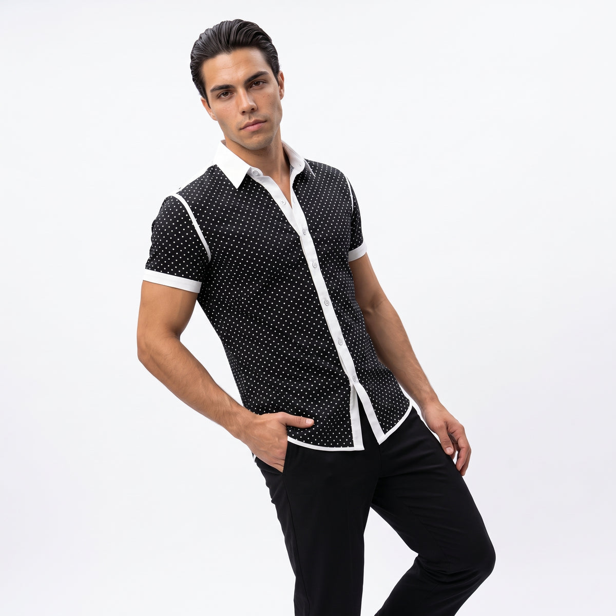 CONTRASTINE | CAMISA CON BOTONES Y CONTRASTE