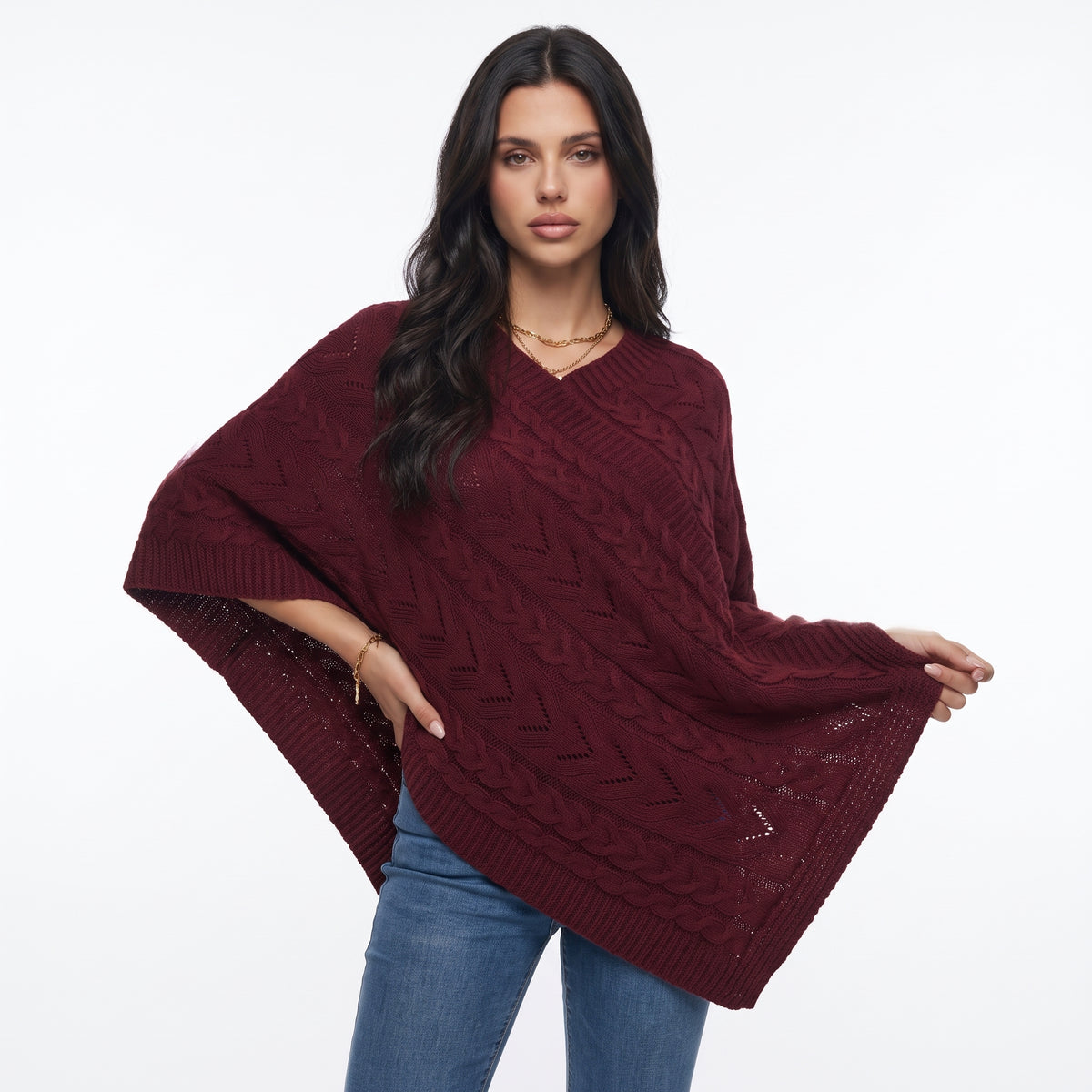 ENVELOPPELAINE | PONCHO SUETER DE PUNTO