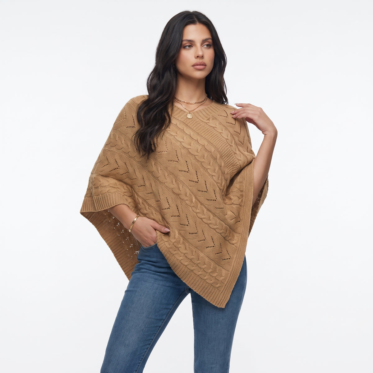 ENVELOPPELAINE | PONCHO SUETER DE PUNTO