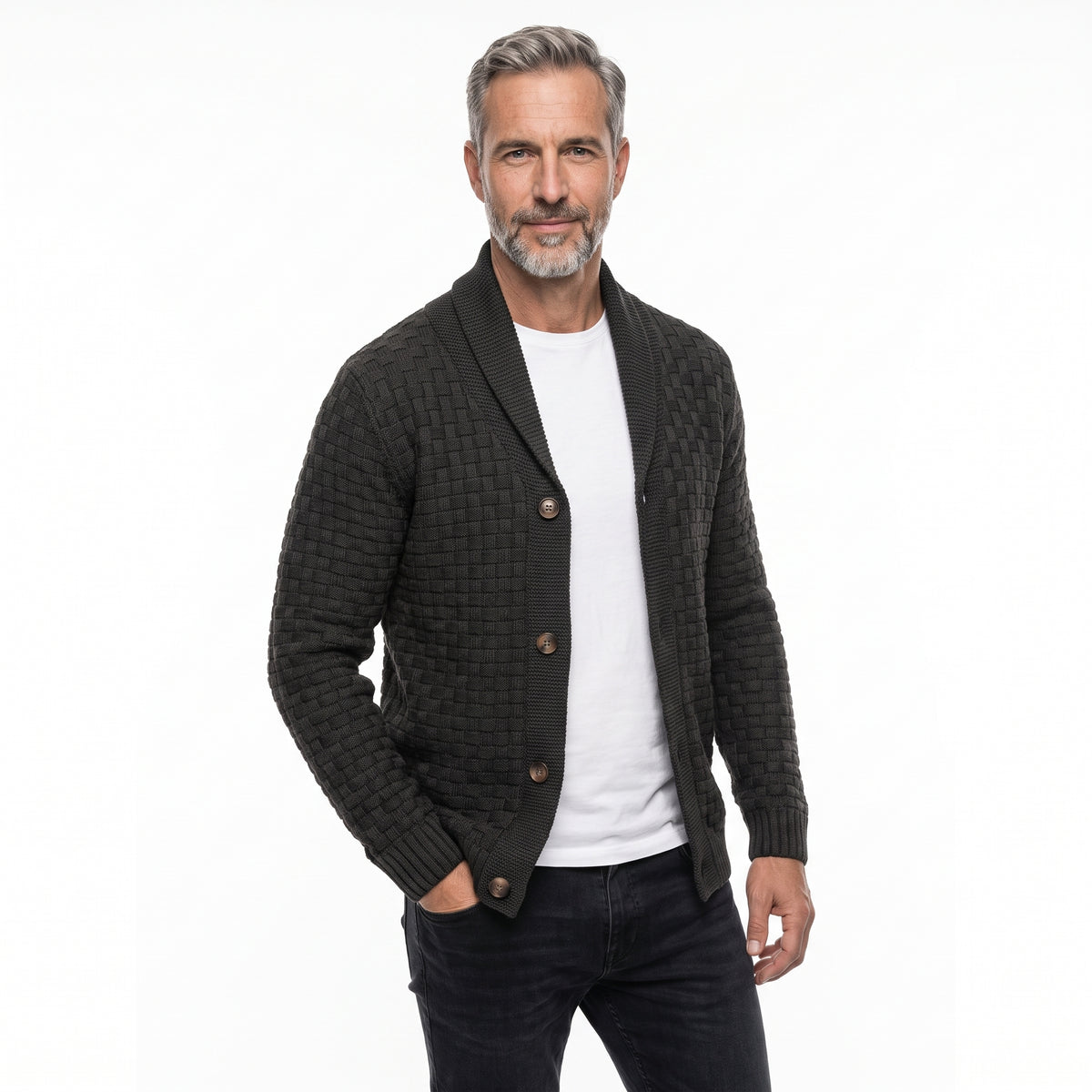ARMELINE | CARDIGAN DE PUNTO TRENZADO TIPO CESTA