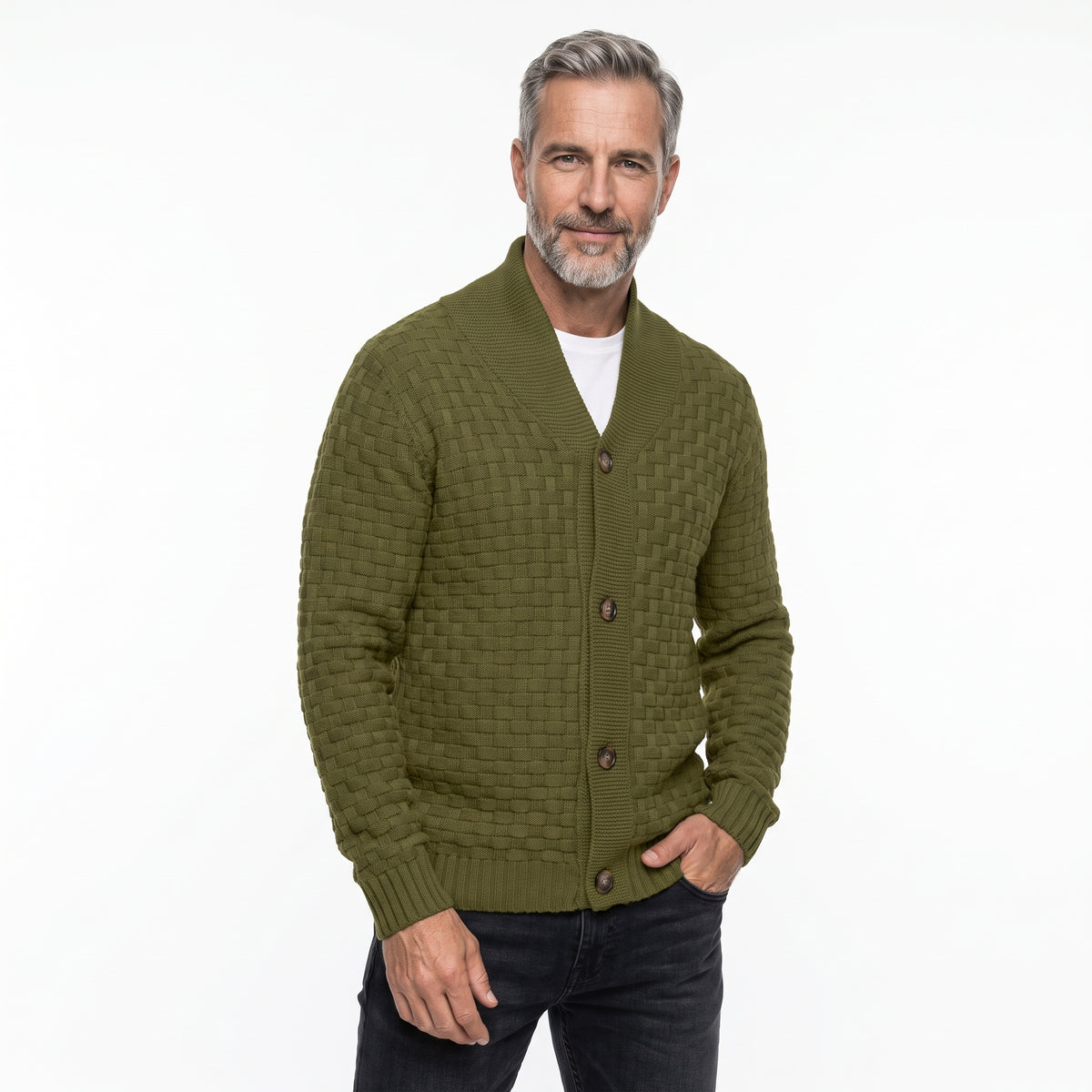 ARMELINE | CARDIGAN DE PUNTO TRENZADO TIPO CESTA