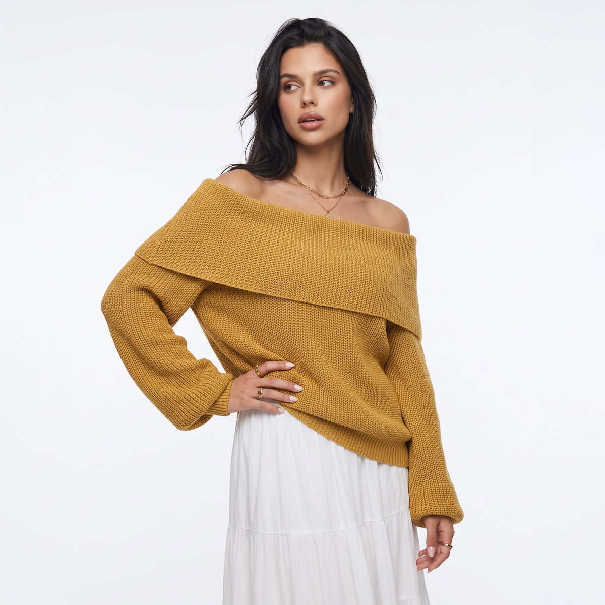 BARDOTINE | PULLOVER DE PUNTO OFF-SHOULDER