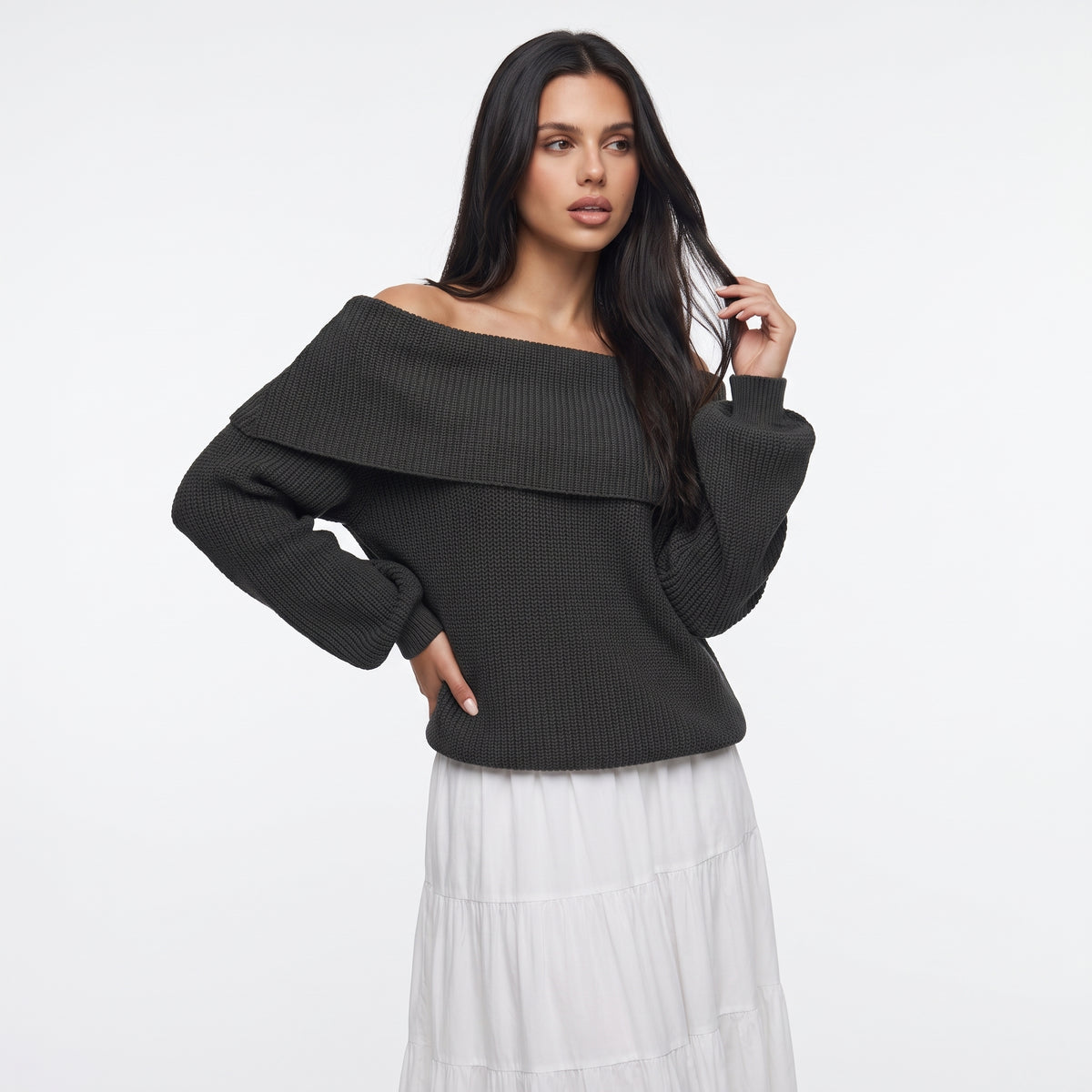 BARDOTINE | PULLOVER DE PUNTO OFF-SHOULDER