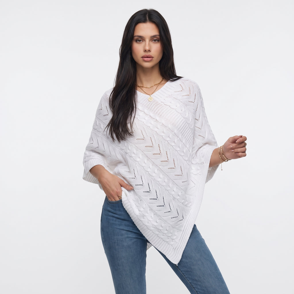 ENVELOPPELAINE | PONCHO SUETER DE PUNTO