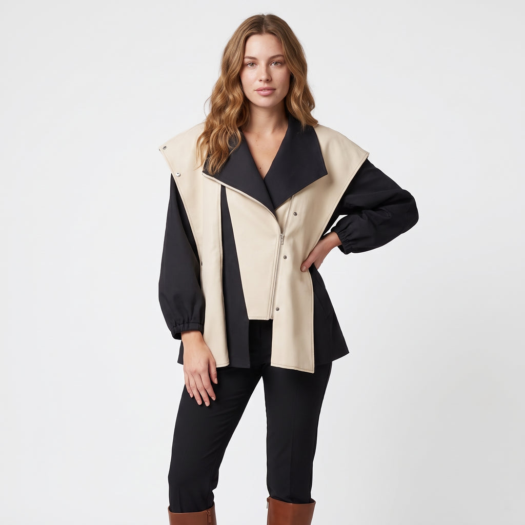 SIDONIE | CHAQUETA  CON CUELLO DOBLADO