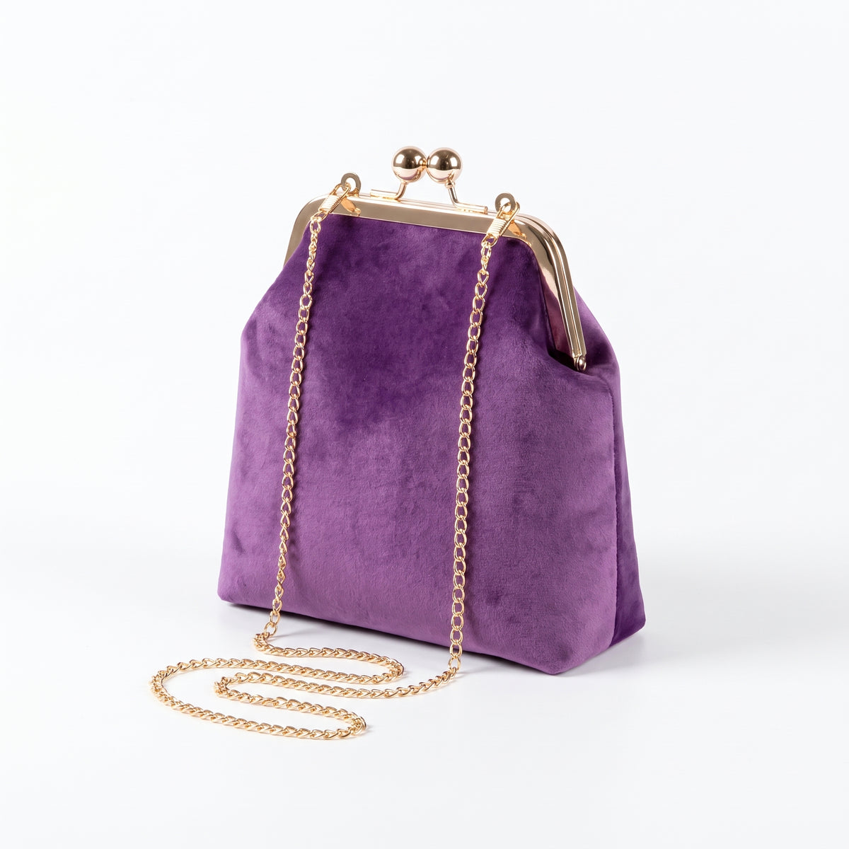 DUCHESSINE | CLUTCH DE TERCIOPELO CON CIERRE KISS-LOCK