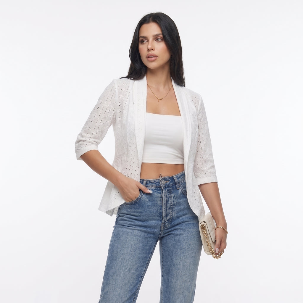 OEILLETINE | BLAZER CON CALADO