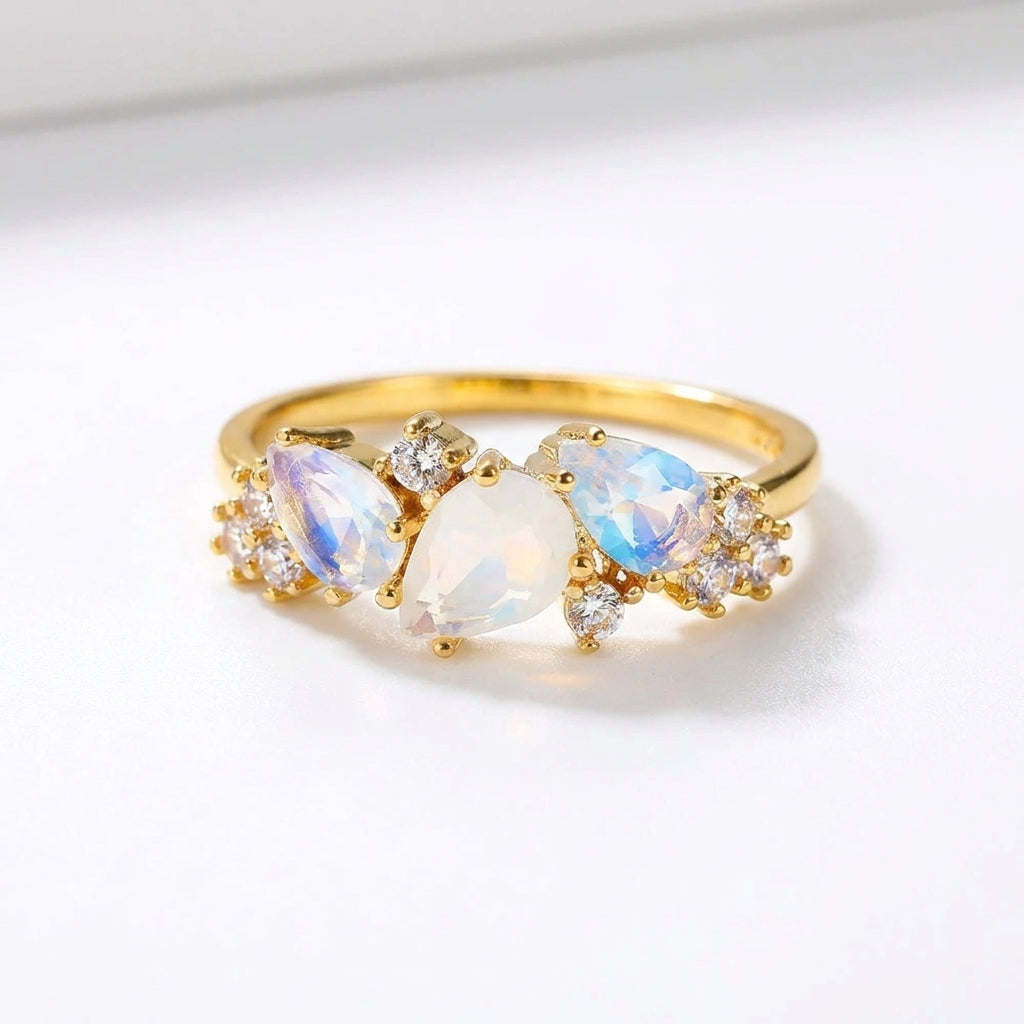 SELENITINE | ANILLO TRINITY DE PIEDRA LUNAR