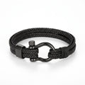 FORGERON | PULSERA DE CUERO TRENZADO CON CIERRE SHACKLE