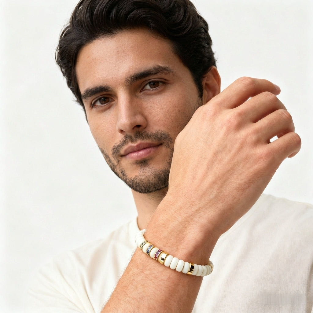 IVOIRINE | PULSERA BODHI ECOLOGICA BLANCA ORIGINAL