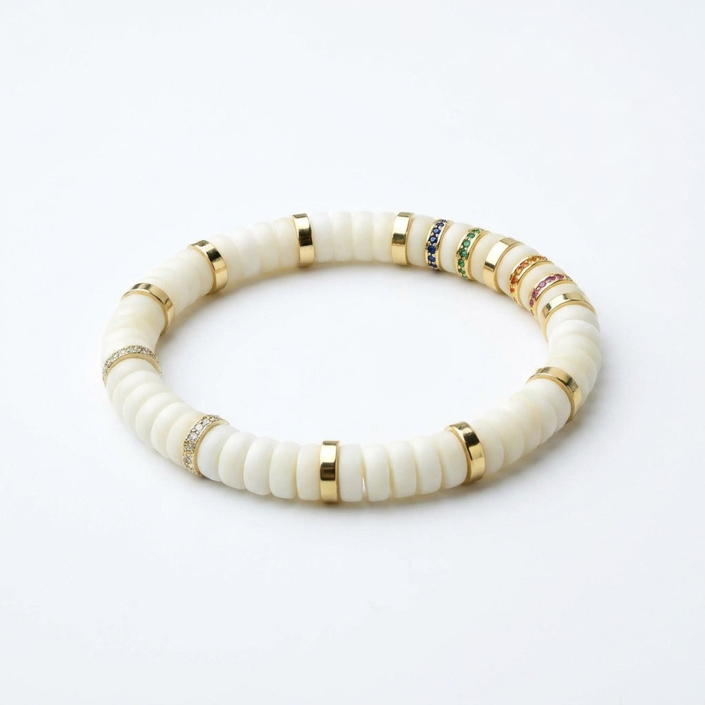 IVOIRINE | PULSERA BODHI ECOLOGICA BLANCA ORIGINAL