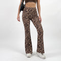 FELINE | PANTALONES BOOTCUT CON ESTAMPADO DE LEOPARDO