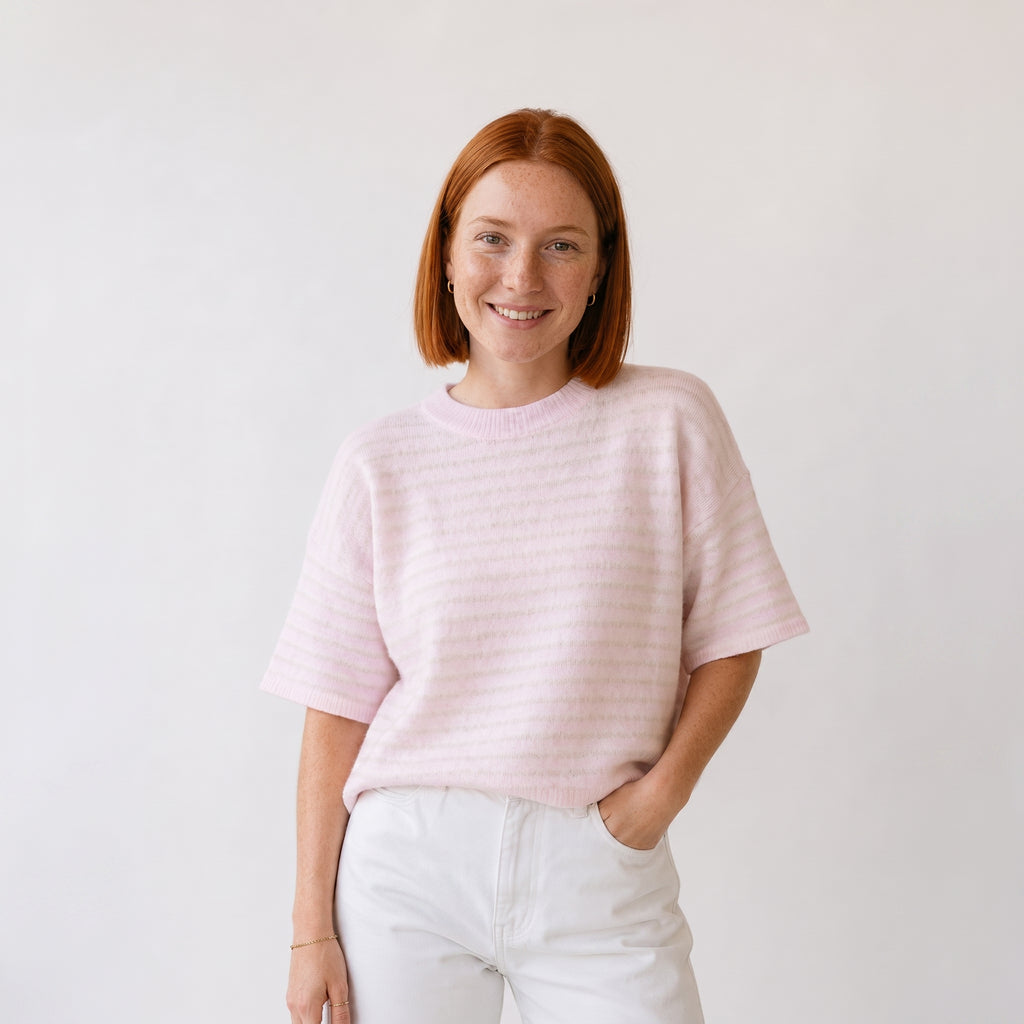 CAMISETA DE ALGODÓN CON RAYAS SUAVES