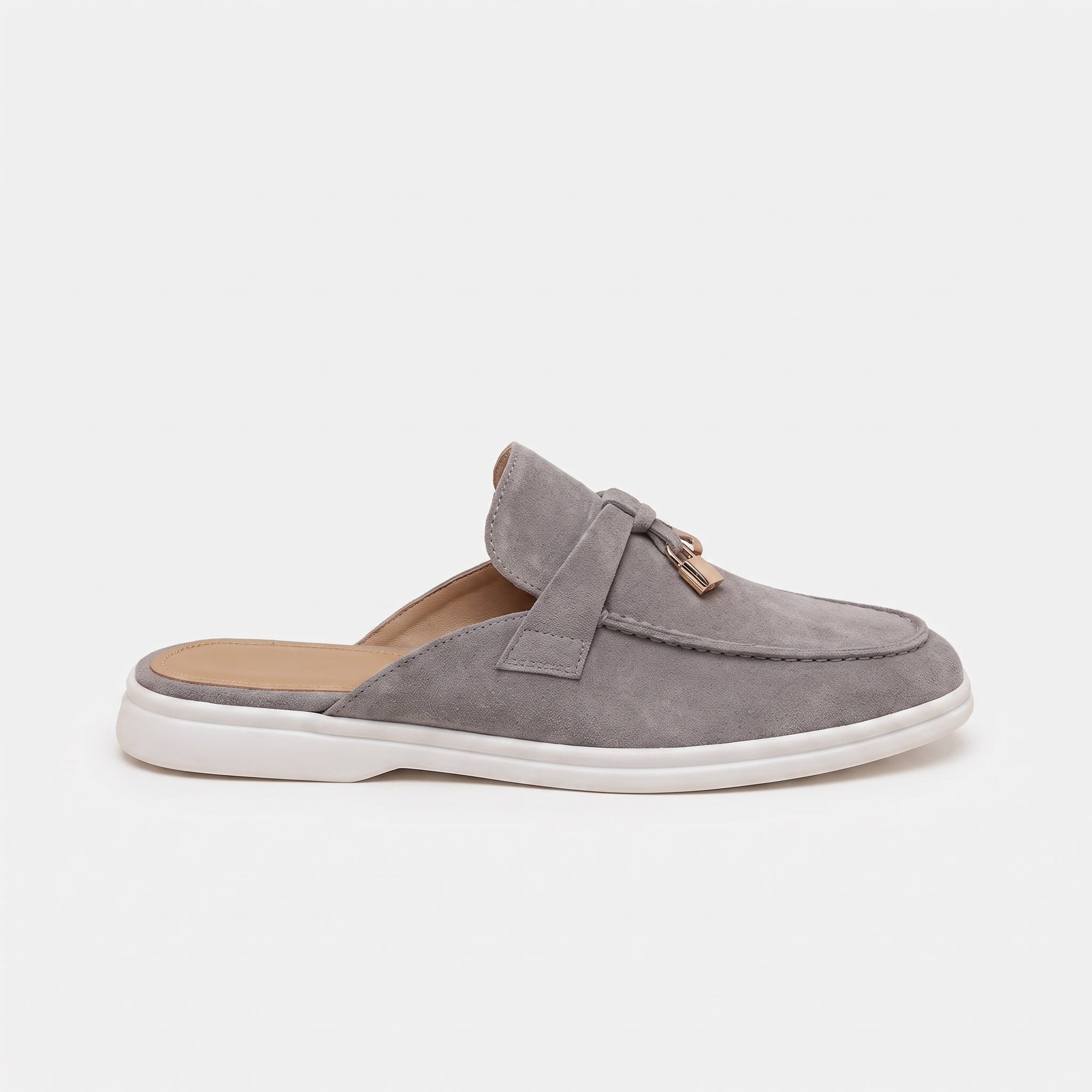 Mules de Ante Riviera - Gris claro
