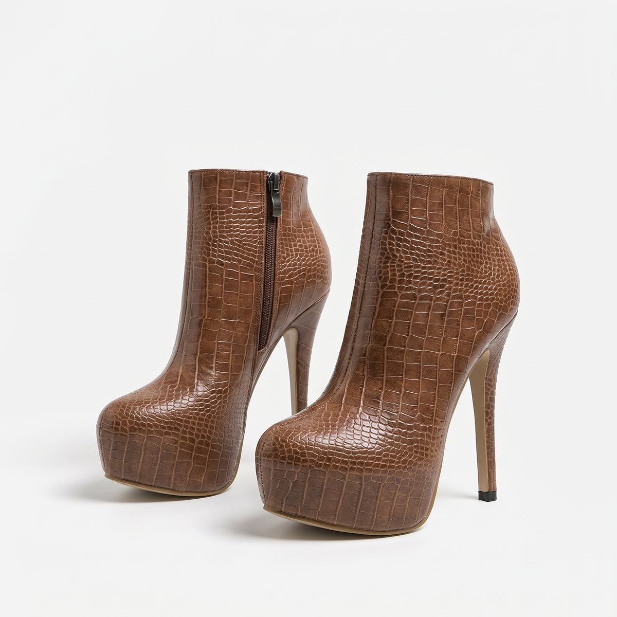 ECAILLINE | TACON STILETTO CON GRABADO EFECTO COCODRILO