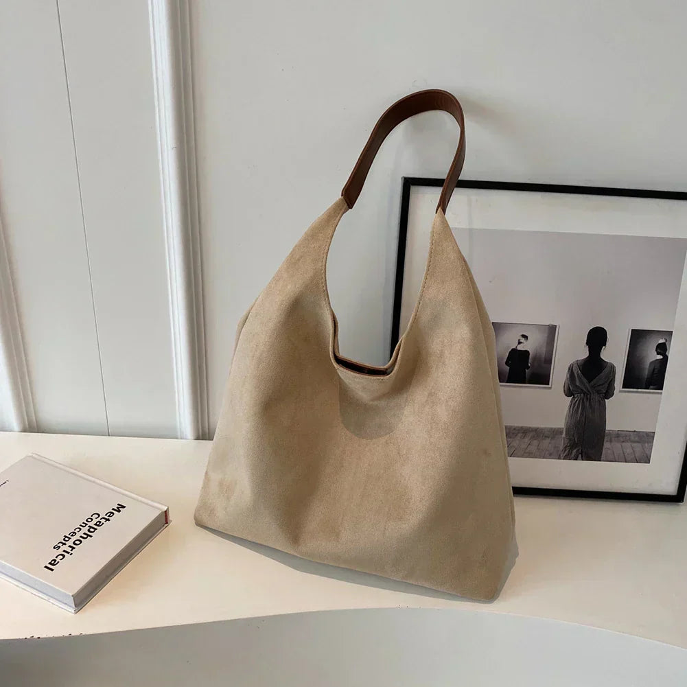 Bolso tote de ante