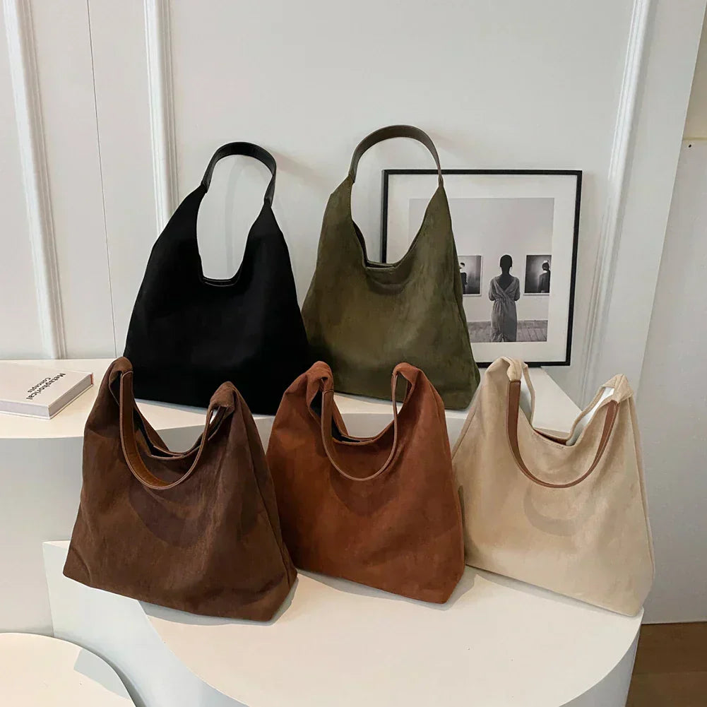 Bolso tote de ante