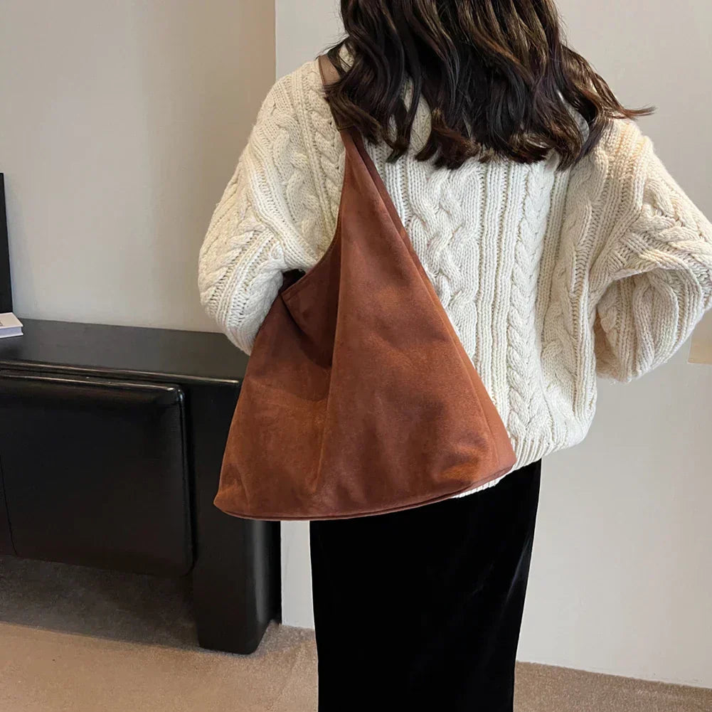 Bolso tote de ante