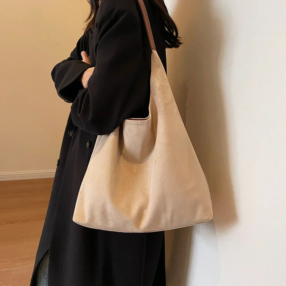 Bolso tote de ante