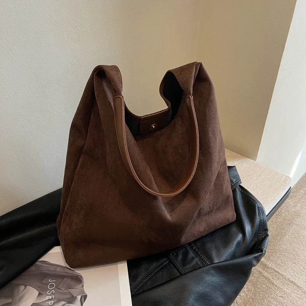 Bolso tote de ante