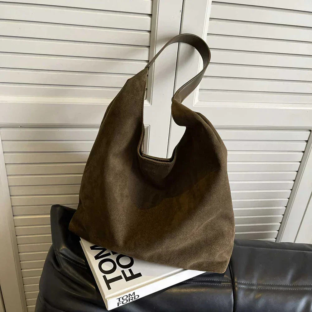 Bolso tote de ante