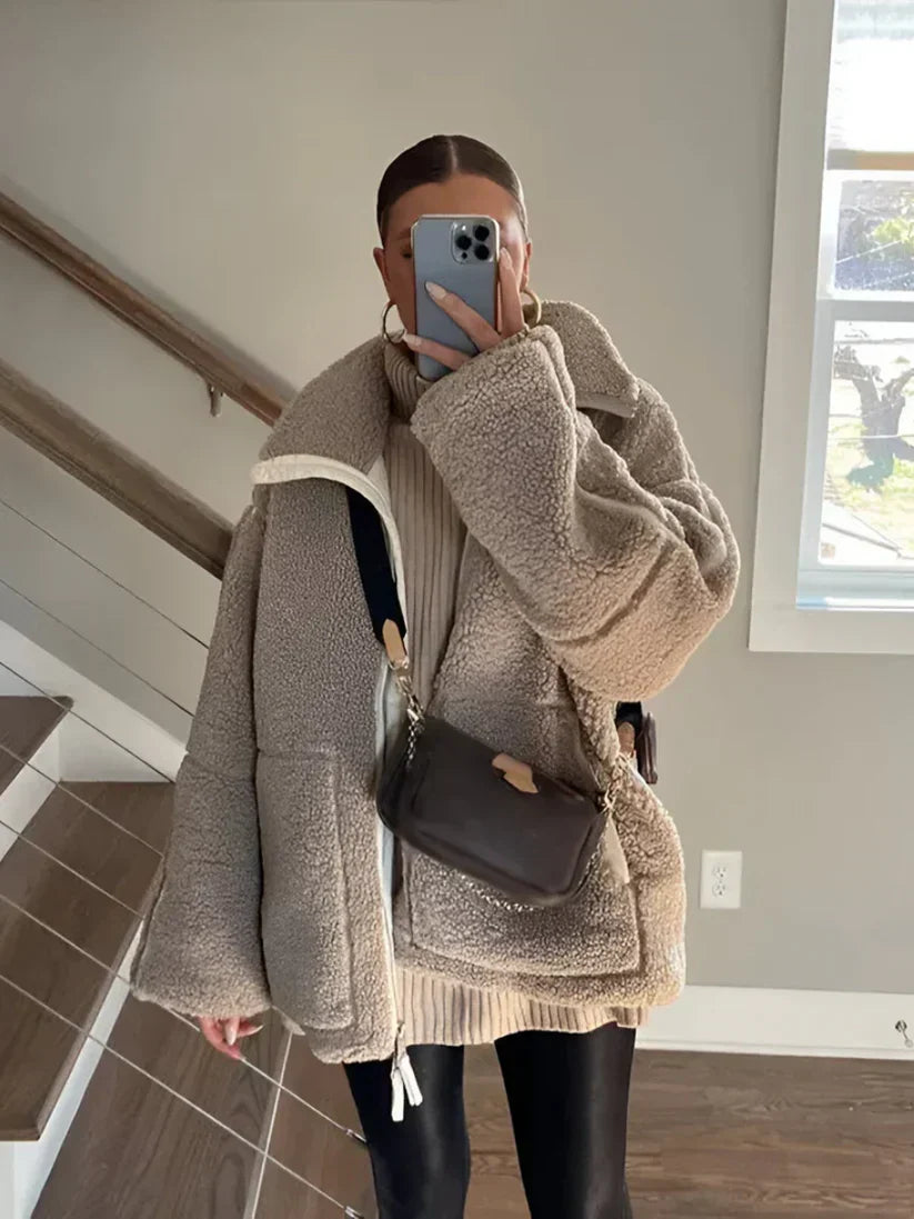 Chaqueta de invierno suave y cálida