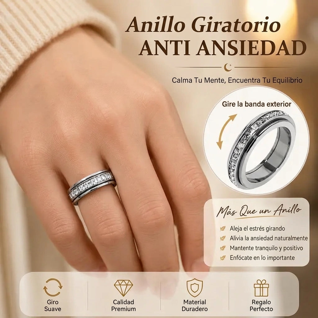 SPINORE | ANILLO FIDGET GIRATORIO DE ACERO TITANIO